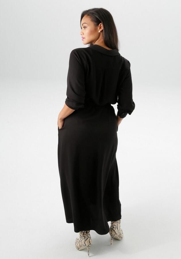 Aniston PLUS Blousejurk doorgeknoopte jurk van soepel vallende viscose nieuwe collectie - Foto 3