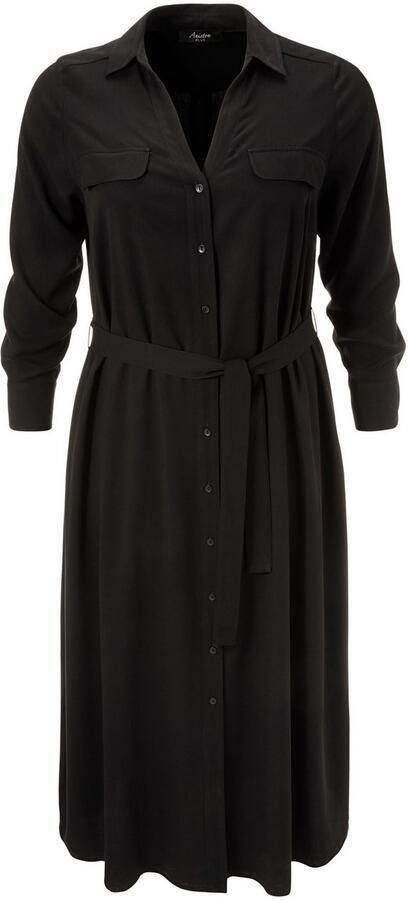 Aniston PLUS Blousejurk doorgeknoopte jurk van soepel vallende viscose nieuwe collectie - Foto 6