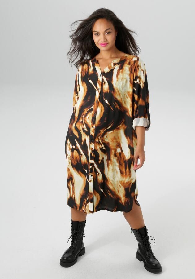 Aniston PLUS Blousejurk in kleurrijke grootschalige print nieuwe collectie - Foto 7