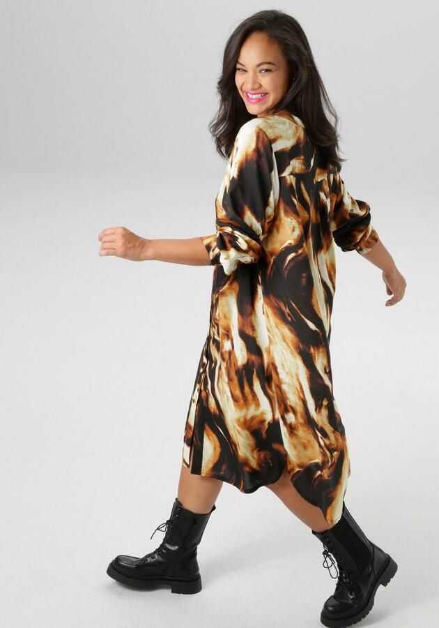 Aniston PLUS Blousejurk in kleurrijke grootschalige print nieuwe collectie - Foto 3