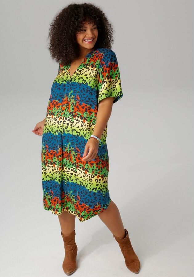 Aniston PLUS Blousejurk met kleurige dierenprint - Foto 3