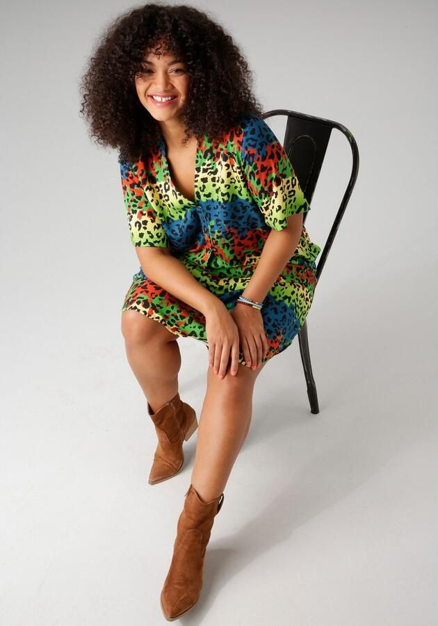 Aniston PLUS Blousejurk met kleurige dierenprint - Foto 5