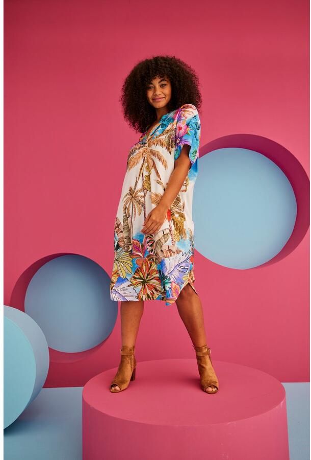 Aniston PLUS Blousejurk met kleurrijke grootvlak palmprint - Foto 8