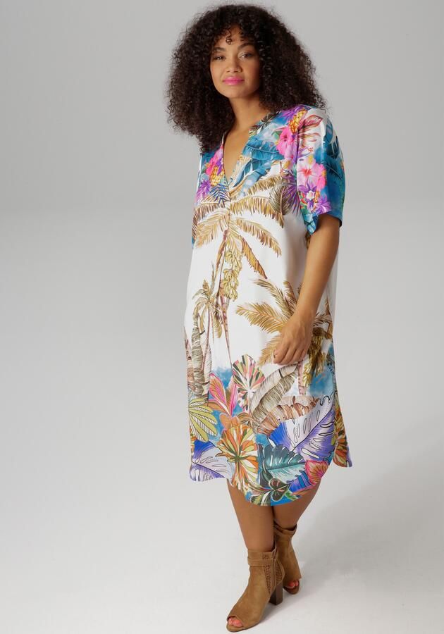 Aniston PLUS Blousejurk met kleurrijke grootvlak palmprint - Foto 4