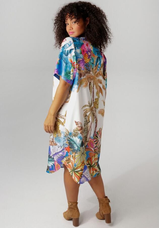 Aniston PLUS Blousejurk met kleurrijke grootvlak palmprint - Foto 6