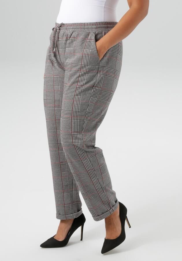 Aniston PLUS Comfortbroek in trendy ruitdessin nieuwe collectie - Foto 7