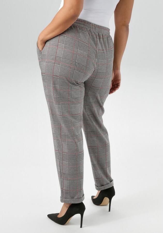 Aniston PLUS Comfortbroek in trendy ruitdessin nieuwe collectie - Foto 5