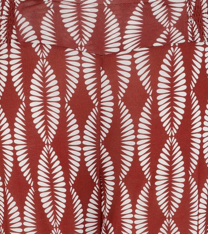 Aniston PLUS Comfortbroek met grafische bladeren bedrukt