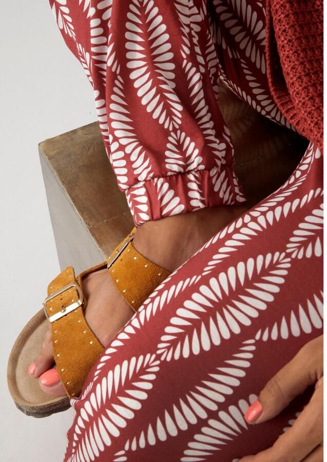 Aniston PLUS Comfortbroek met grafische bladeren bedrukt - Foto 2