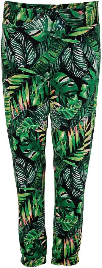 Aniston PLUS Comfortbroek met kleurrijke tropische bladeren bedrukt - Foto 6