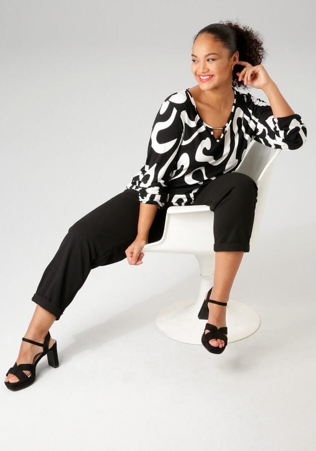 Aniston PLUS Comfortbroek van elastische scuba-crepé kwaliteit - Foto 5