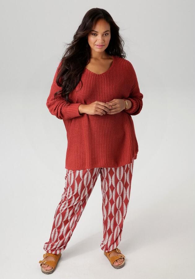 Aniston PLUS Gebreide trui in subtiele ajour-breipatroon - Foto 5