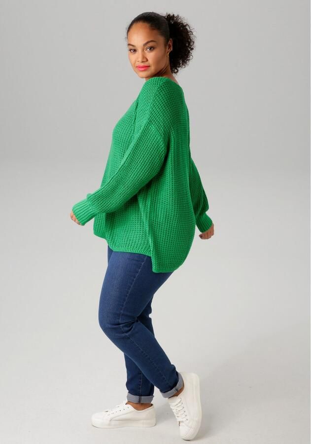 Aniston PLUS Gebreide trui in subtiele ajour-breipatroon - Foto 4