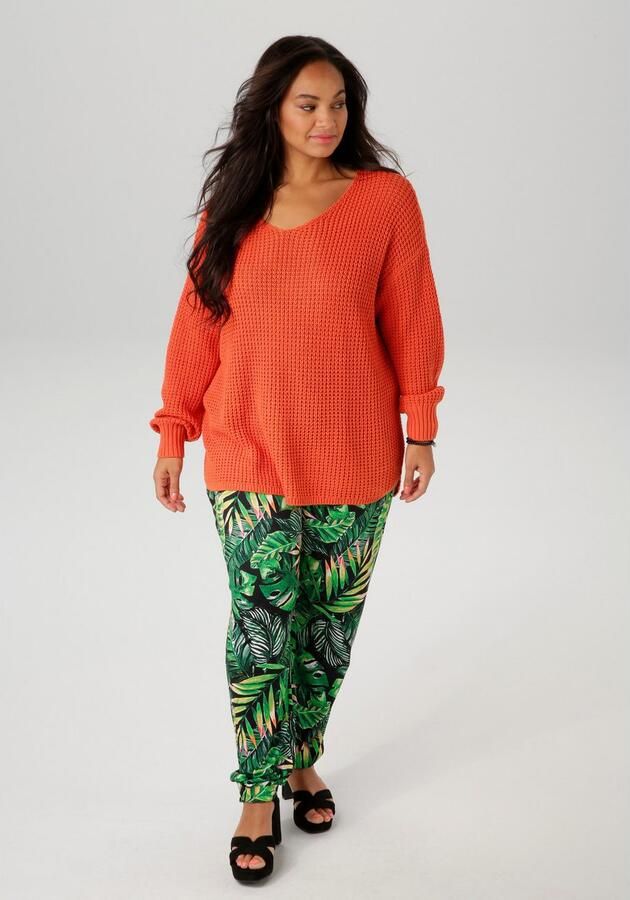 Aniston PLUS Gebreide trui in subtiele ajour-breipatroon - Foto 5