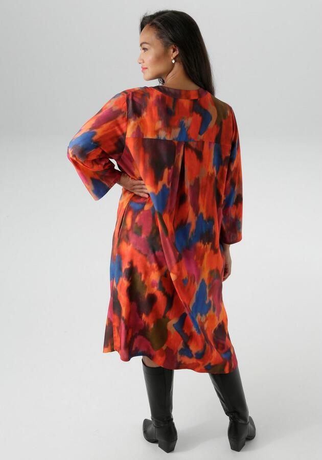 Aniston PLUS Gedessineerde jurk extravagante grafische print nieuwe collectie - Foto 5