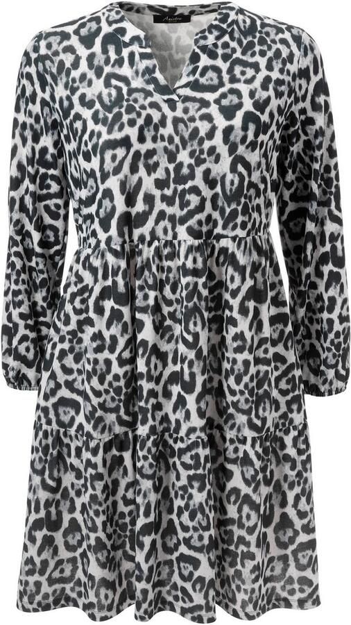 Aniston PLUS Gedessineerde jurk in mooie dierenprint nieuwe collectie - Foto 8