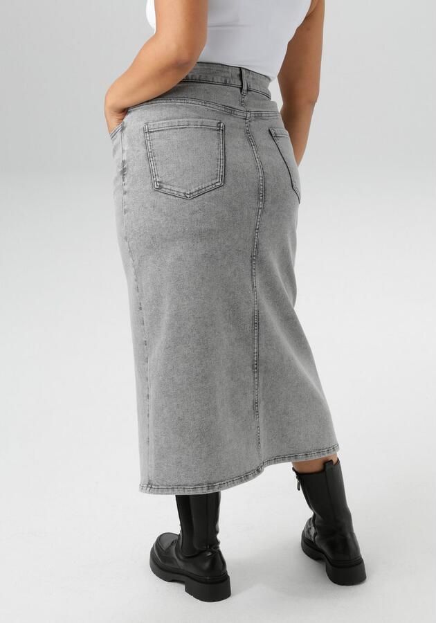 Aniston PLUS Jeans rok met splitje voor nieuwe collectie - Foto 4