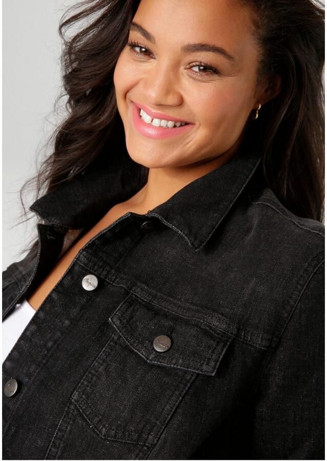 Aniston PLUS Jeansjack met gerafelde zoom - Foto 3