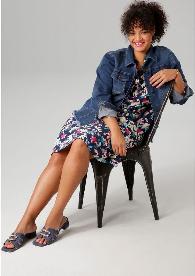 Aniston PLUS Jeansjack met gerafelde zoom - Foto 4