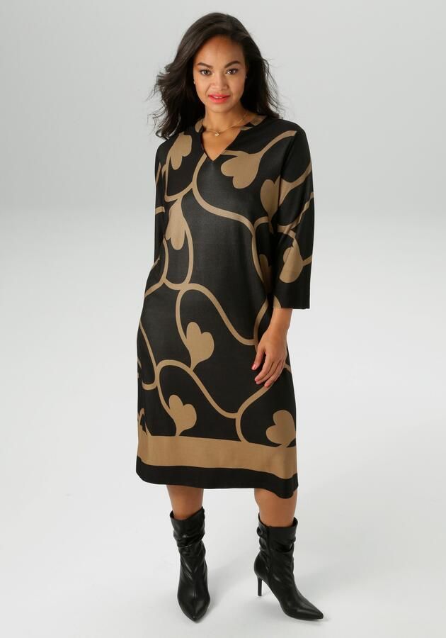 Aniston PLUS Jerseyjurk met interessante print all-over nieuwe collectie - Foto 7