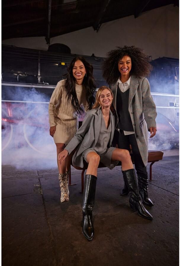 Aniston SELECTED Gebreide jurk in trendy patroonmix nieuwe collectie