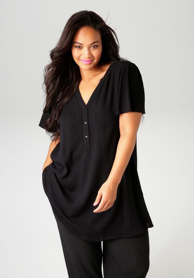 Aniston PLUS Lange blouse in trendy crepe-kwaliteit - Foto 7