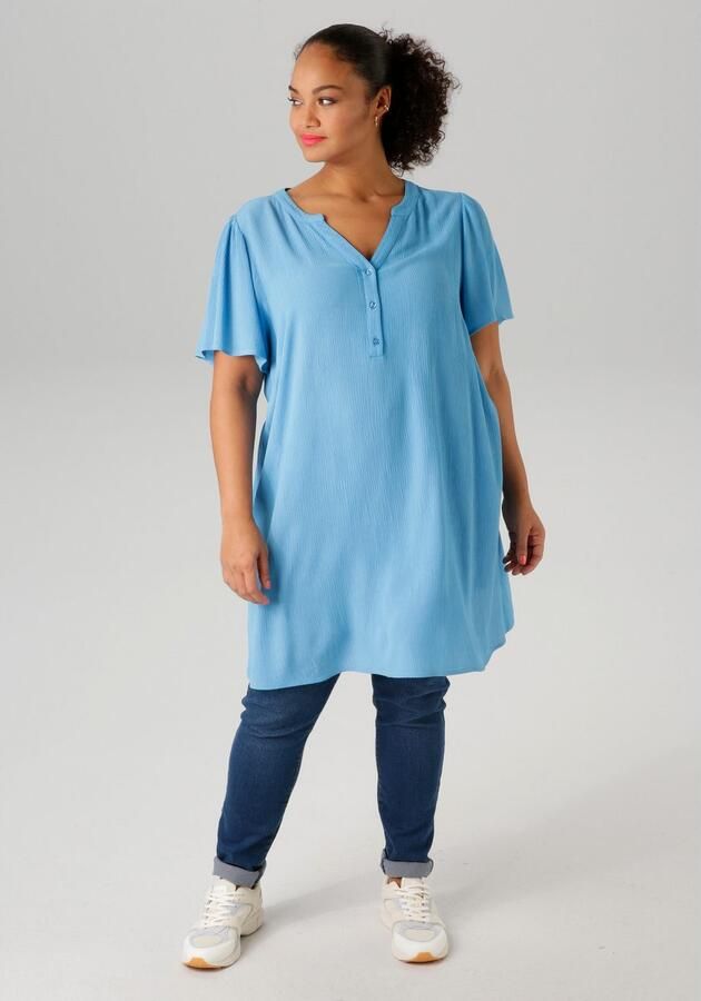 Aniston PLUS Lange blouse in trendy crepe-kwaliteit - Foto 5