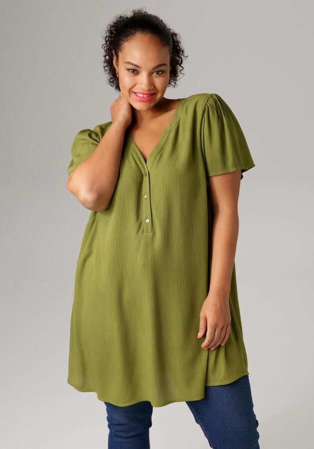 Aniston PLUS Lange blouse in trendy crepe-kwaliteit - Foto 3