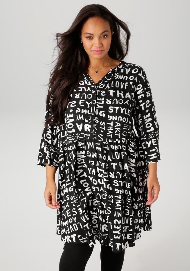 Aniston PLUS Lange blouse met betekenisvolle alloverprint - Foto 4