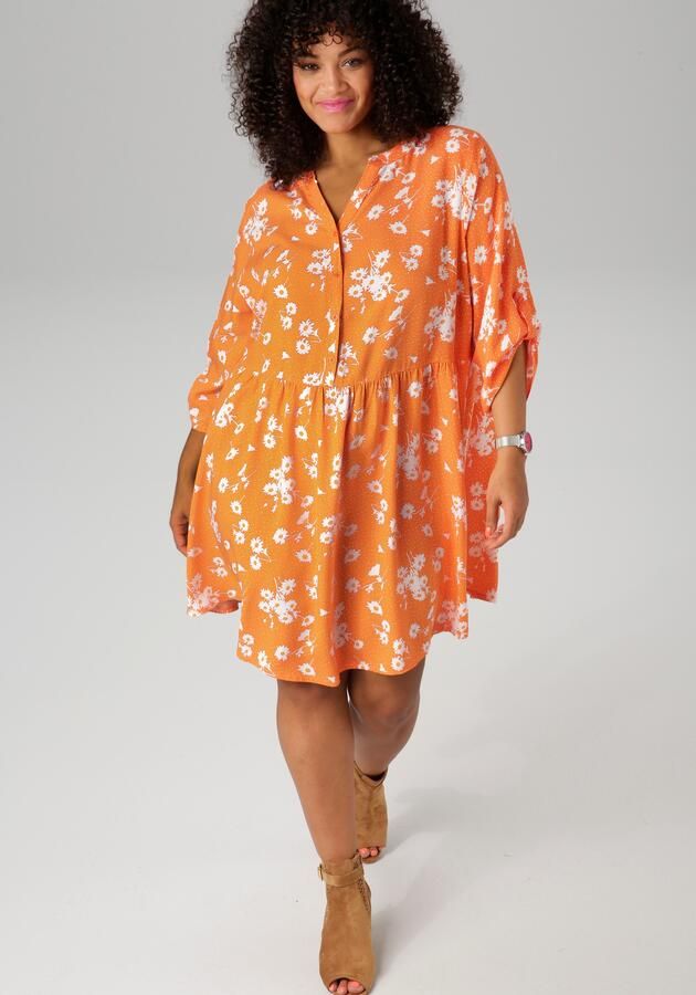 Aniston PLUS Lange blouse met bloemen en kleine stippen bedrukt - Foto 7