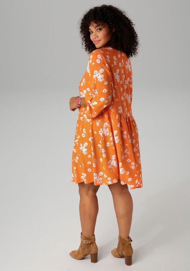 Aniston PLUS Lange blouse met bloemen en kleine stippen bedrukt - Foto 5