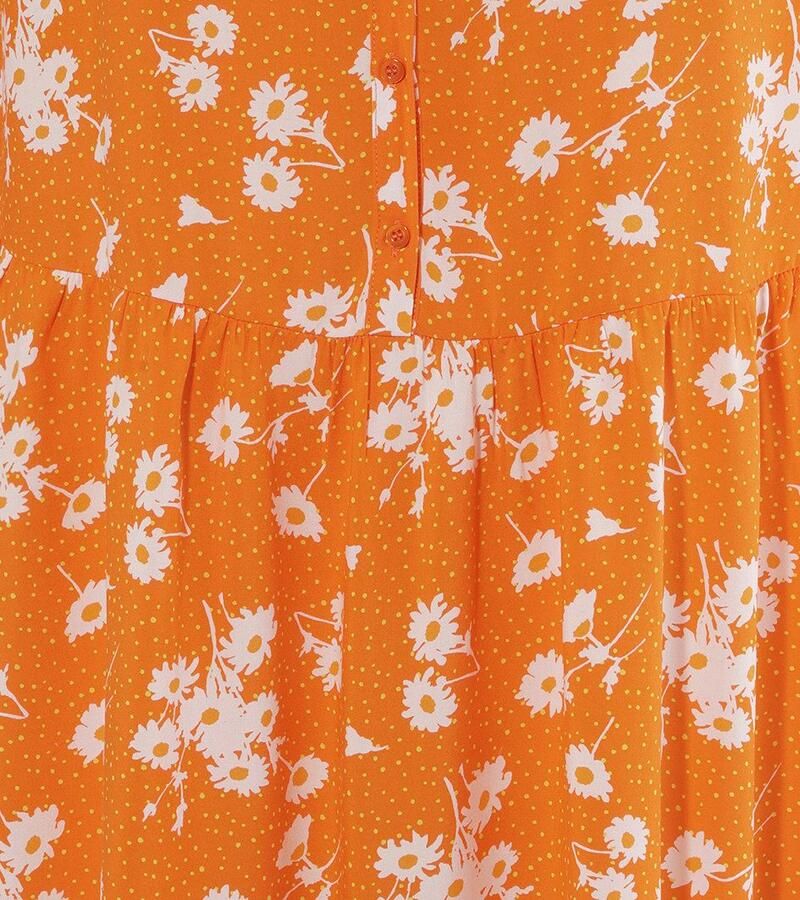 Aniston PLUS Lange blouse met bloemen en kleine stippen bedrukt