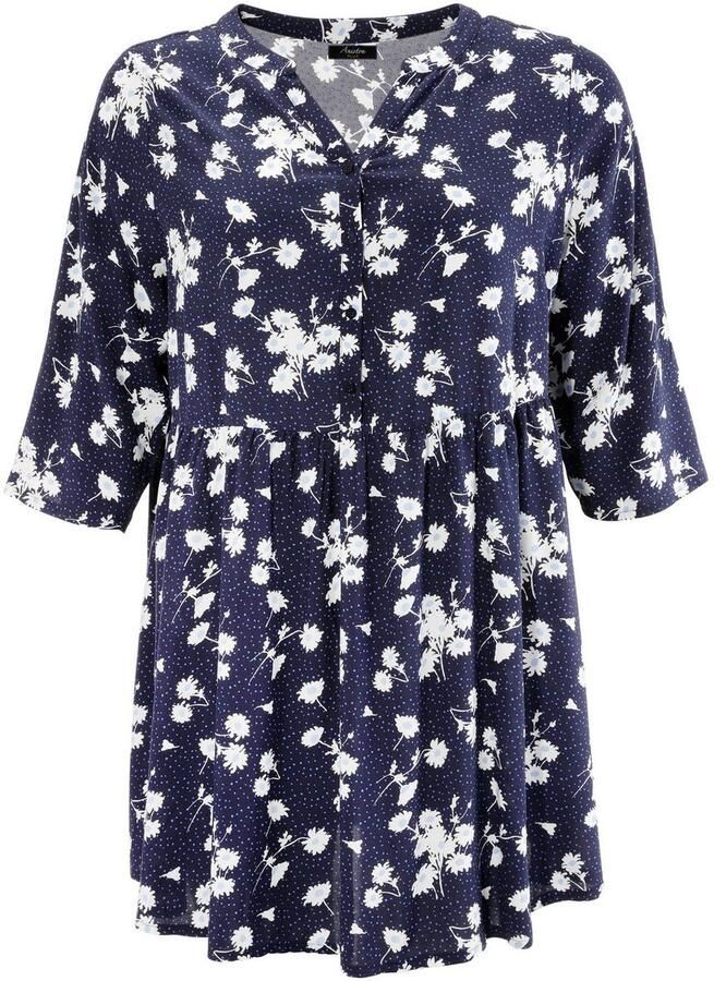 Aniston PLUS Lange blouse met bloemen en kleine stippen bedrukt - Foto 2