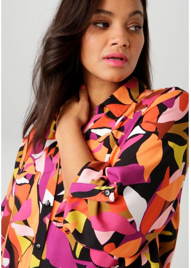 Aniston PLUS Lange blouse met grootvlak bladeren bedrukt - Foto 3