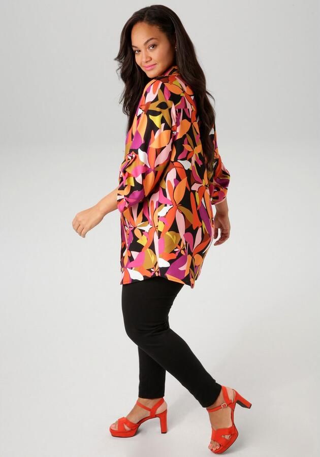 Aniston PLUS Lange blouse met grootvlak bladeren bedrukt - Foto 7