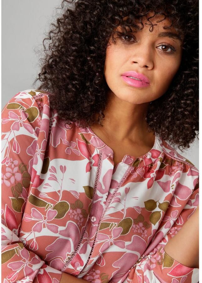 Aniston PLUS Lange blouse met haakapplicatie langs de knoopsluiting - Foto 7