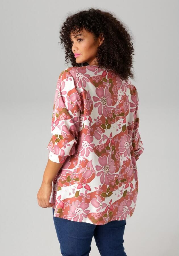 Aniston PLUS Lange blouse met haakapplicatie langs de knoopsluiting - Foto 5