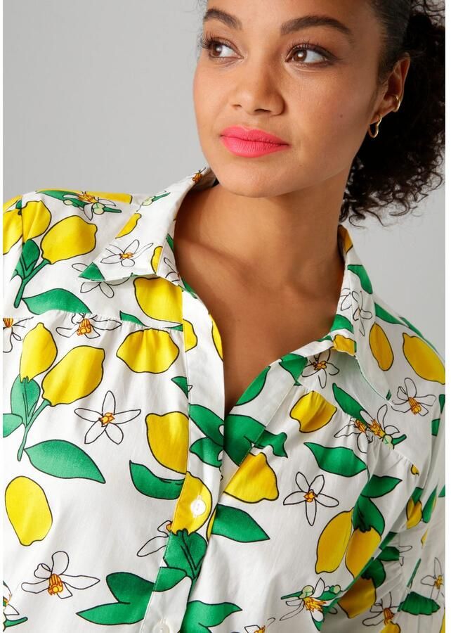 Aniston PLUS Lange tuniek in uni kleuren of met citroenprint - Foto 2