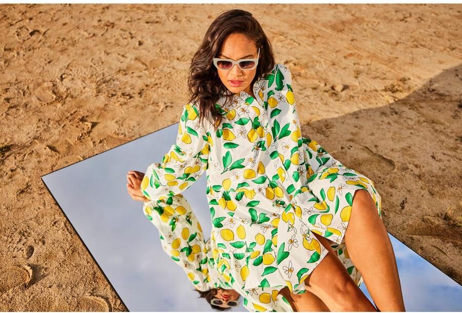 Aniston PLUS Lange tuniek in uni kleuren of met citroenprint - Foto 7