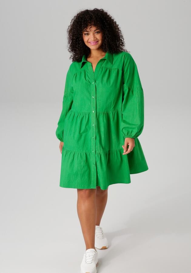 Aniston PLUS Lange tuniek in uni kleuren of met citroenprint - Foto 7