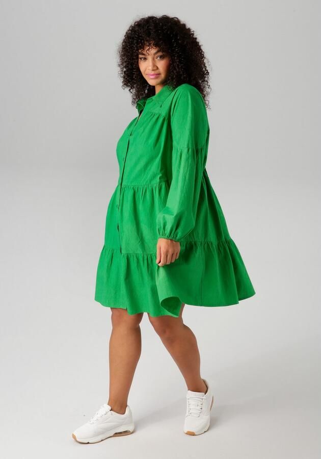 Aniston PLUS Lange tuniek in uni kleuren of met citroenprint - Foto 4