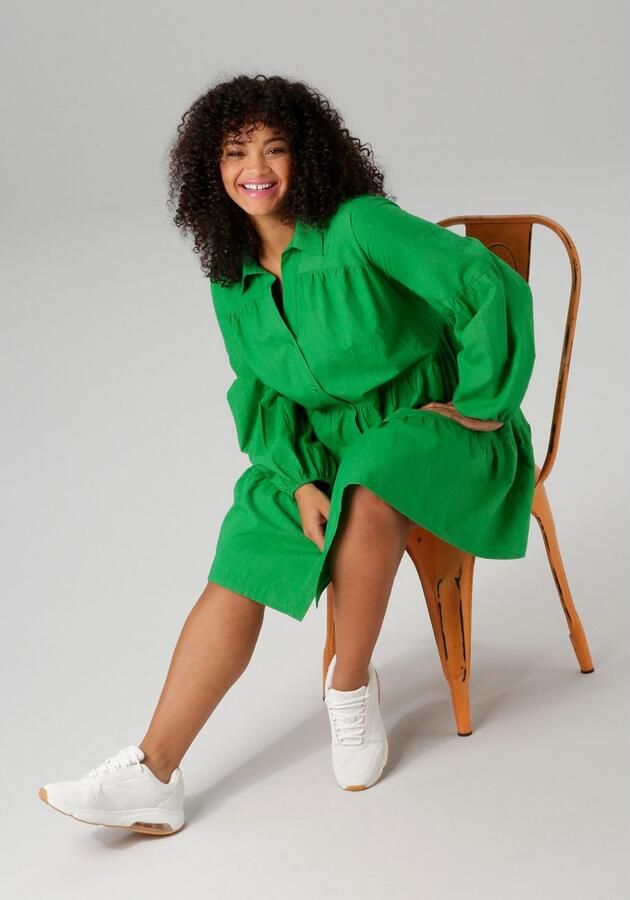 Aniston PLUS Lange tuniek in uni kleuren of met citroenprint - Foto 5