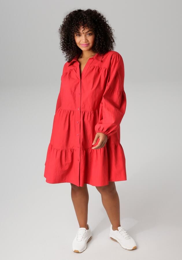 Aniston PLUS Lange tuniek in uni kleuren of met citroenprint - Foto 7