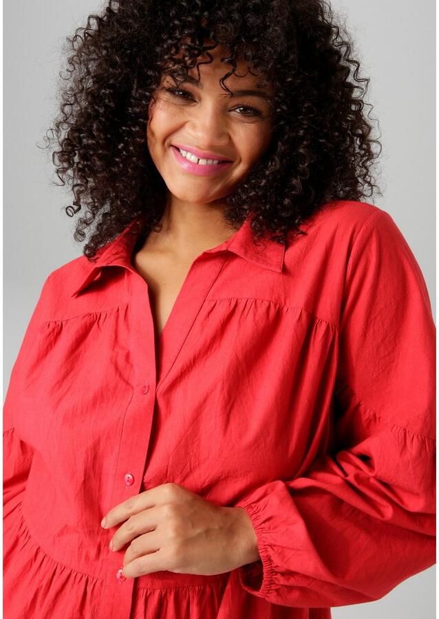 Aniston PLUS Lange tuniek in uni kleuren of met citroenprint - Foto 2