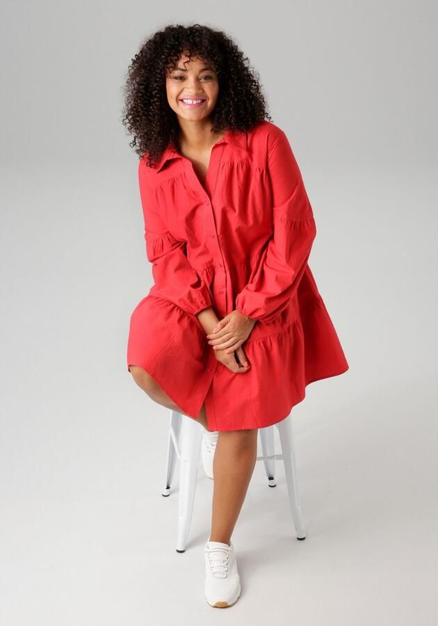 Aniston PLUS Lange tuniek in uni kleuren of met citroenprint - Foto 4