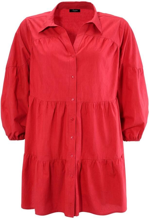 Aniston PLUS Lange tuniek in uni kleuren of met citroenprint - Foto 6