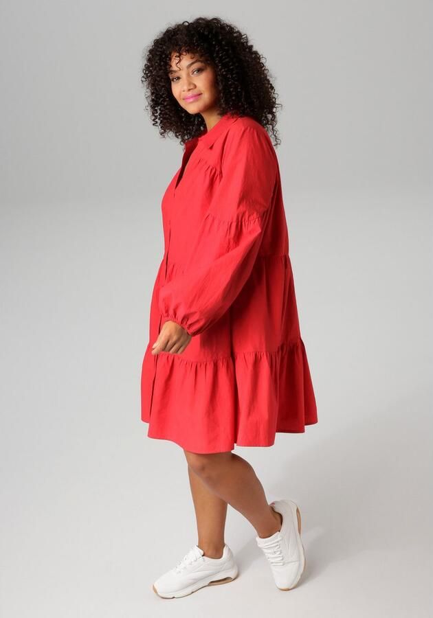 Aniston PLUS Lange tuniek in uni kleuren of met citroenprint - Foto 5