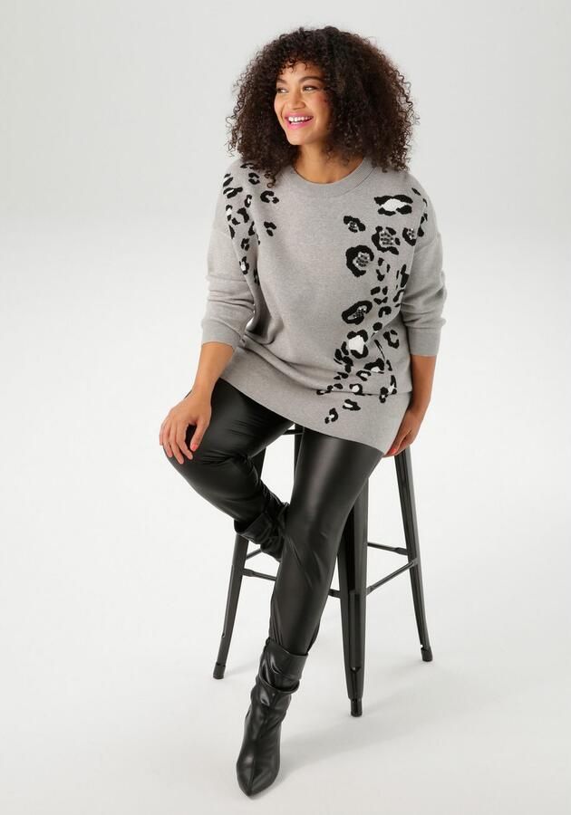 Aniston PLUS Legging van elastisch imitatieleer nieuwe collectie - Foto 5