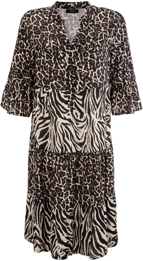 Aniston PLUS Midi-jurk in de extravagante dieren-zebra-print-mix - Foto 9