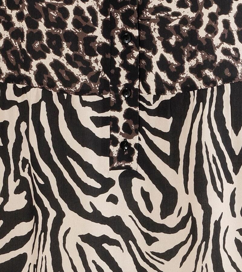 Aniston PLUS Midi-jurk in de extravagante dieren-zebra-print-mix